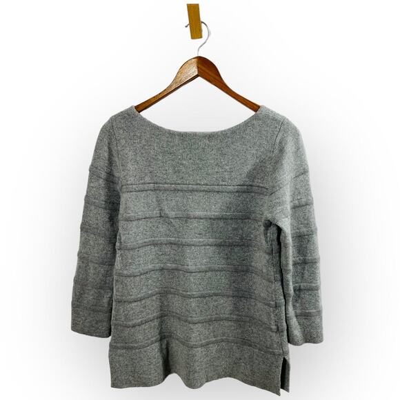 Lacoste Womens Wool Cashmere Pullover Sweater Gray Size Small - Picture 3 of 11